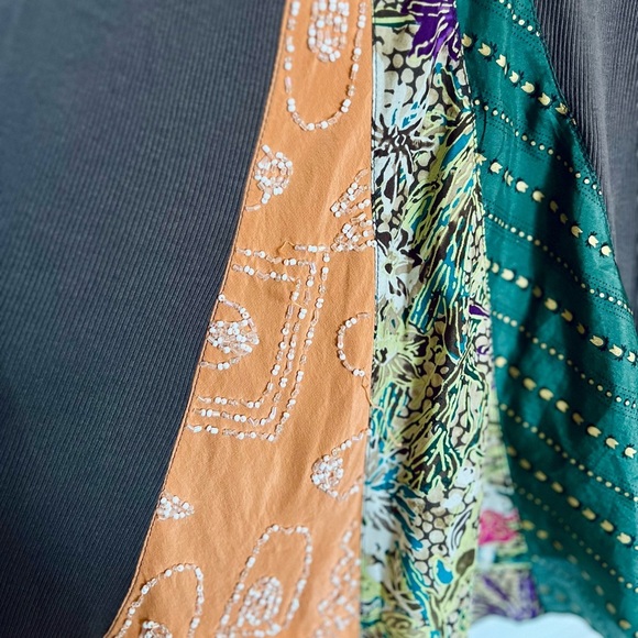 Anthropolgie Brown and Multicolor Patchwork Tank Top - Picture 6 of 7